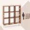 Costway 1 PCS 9-Cube Bookcase with 6 Removable Shelves Raised Support Feet for Living Room Brown/White
